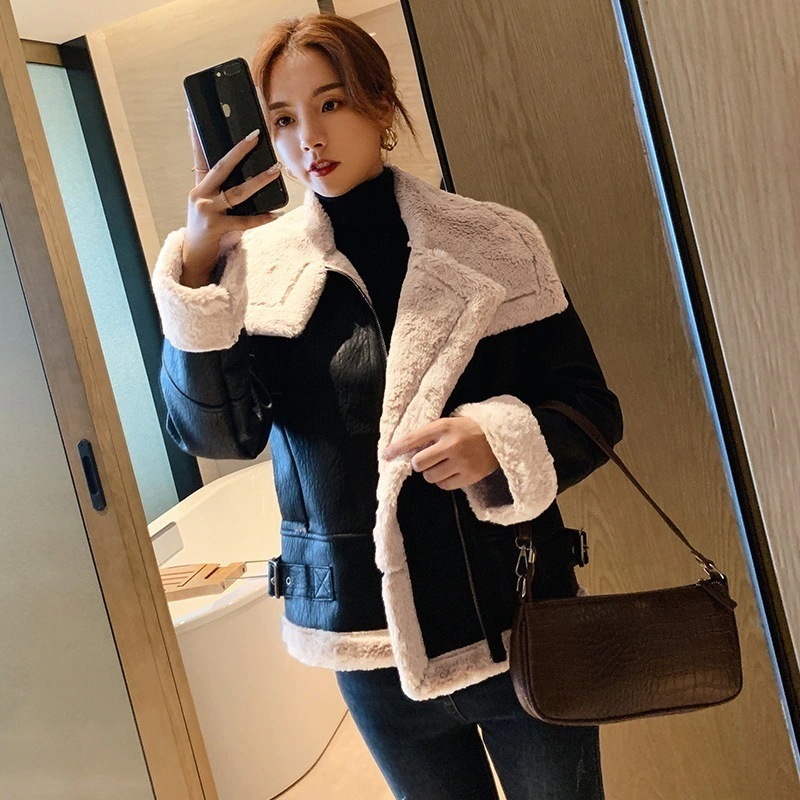 2024 秋 冬 ニューデザイン ゆったりひと足お先にボアラムズウール ジャケット フリースで決まり ジャケットジャケット AWアウター