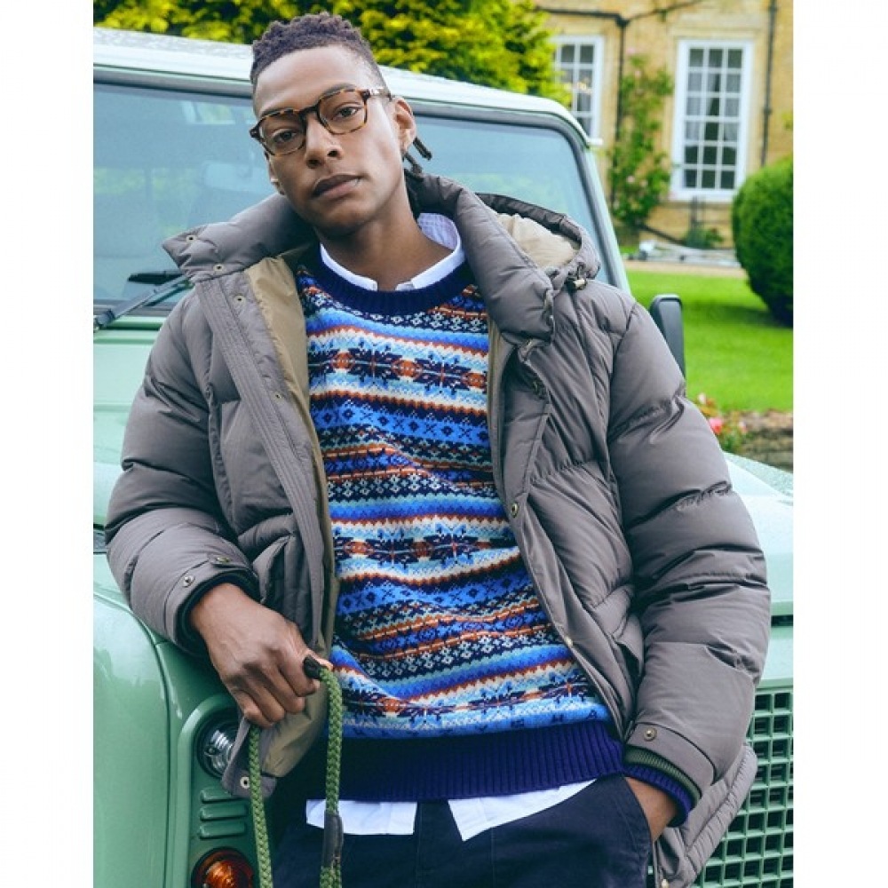 [ヘッジス] 24FW ブルーフェアアイルウールクルーネックセーター HZSW4D484B2