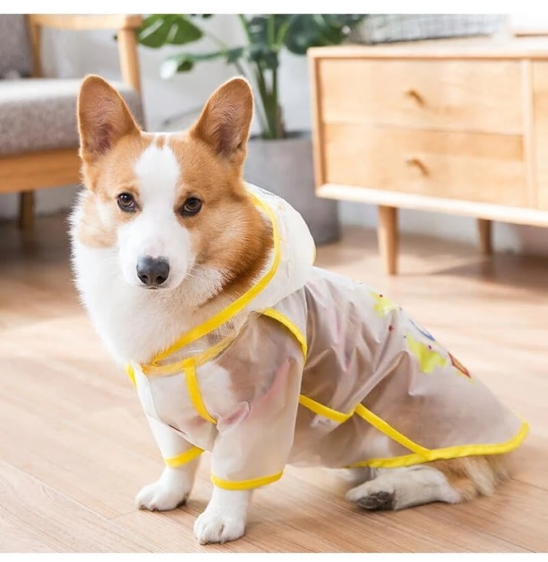 【送料無料】コーギードッグレインコートウェルシュコーギー防水服ペットレインジャケットペンブロークウェルシュコーギ