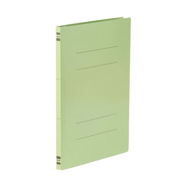 TANOSEE フラットファイルPPラミネート表紙タイプ A4タテ 150枚収容 背幅17.5mm グリーン 1セット（120冊：10冊12パック）