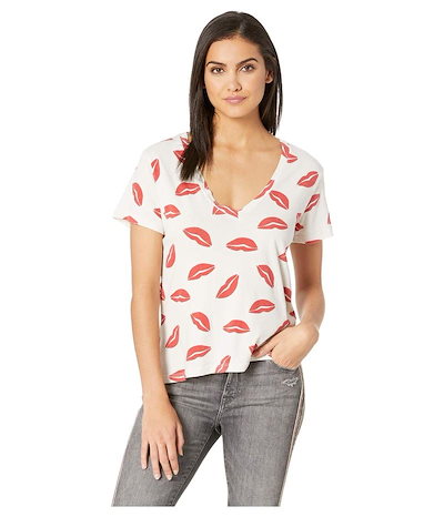 エルエヌエー レディース シャツ トップス Kiss V-Neck エルエヌエー レディース シャツ トップス Kiss V-Neck