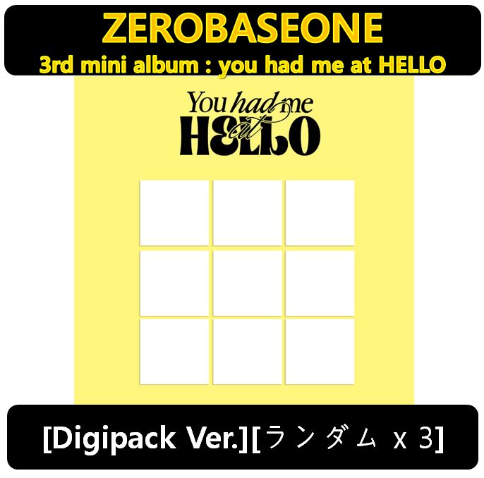 【ZEROBASEONE】(ZB1)[ランダム 3枚] - (digipack Ver.)3RD MINI ALBUM [You had me at HELLO] 4,305円