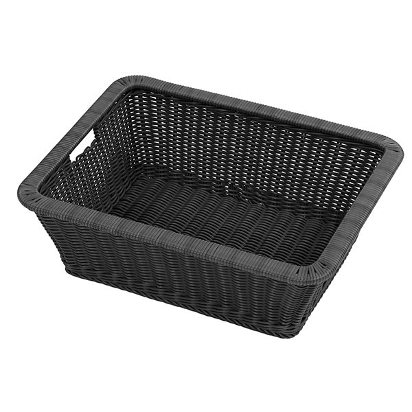サンフラワーラタン ポリプロピレン ランドリーバスケット 脱衣カゴ GK127PBK メーカー直送