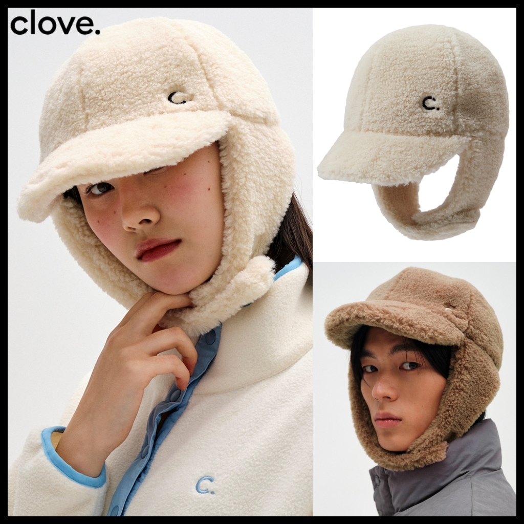 【CLOVE】 CLOVE Teddy Hat CLOVE LOGO TEDDY HAT ロゴテディハット ブークルハット logo teddy hat_women