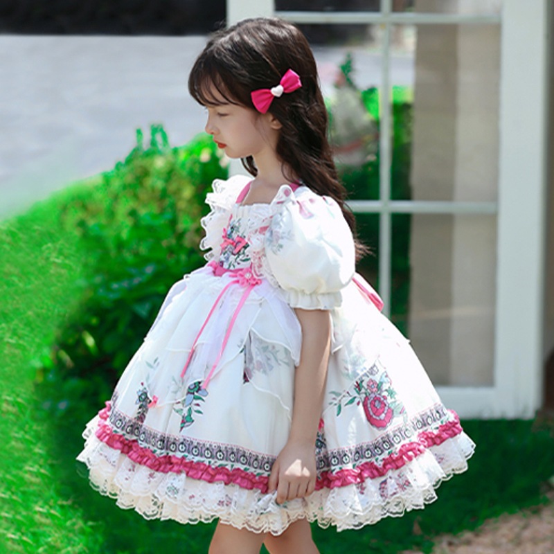 子供服女の子気質花柄チュチュスカート子供プリンセススカート