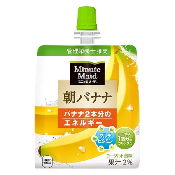 ミニッツメイド 朝バナナ パウチ ゼリー飲料 180g 24本入 2ケース 48本