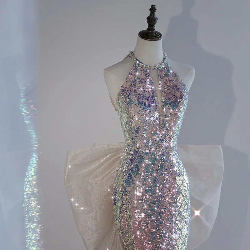 綺麗 ウェディングドレ スパンコールドレス レディース 結婚式 花嫁 パーティードレス 人魚姫風 成人式 お呼ばれ ウェディング 演奏会 二次会 パーティードレス 前撮り
