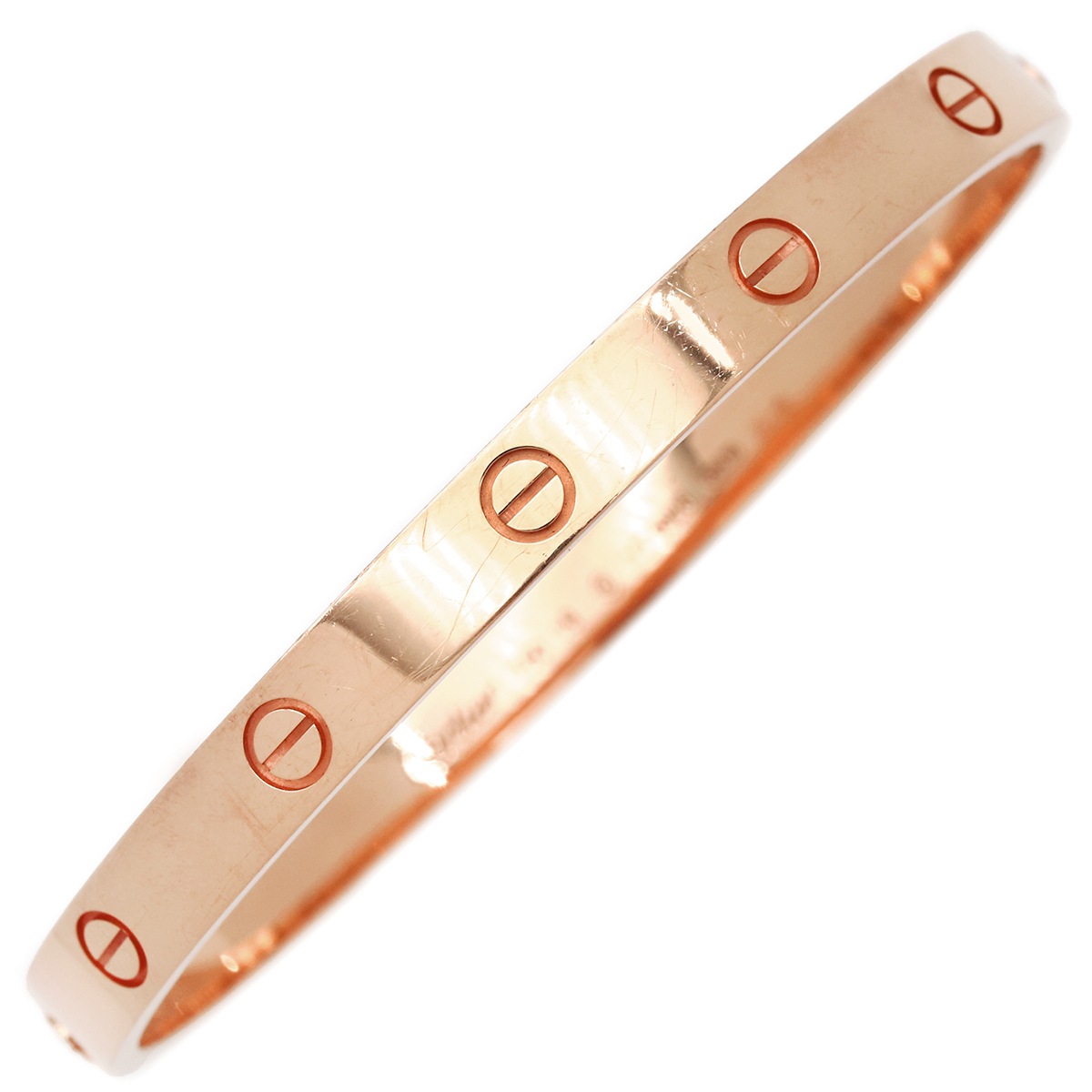 カルティエ Cartier ブレスレット LOVE ラブブレス K18PG ピンクゴールド #19 750 18K バングル ドライバーなし B6067419【中古】