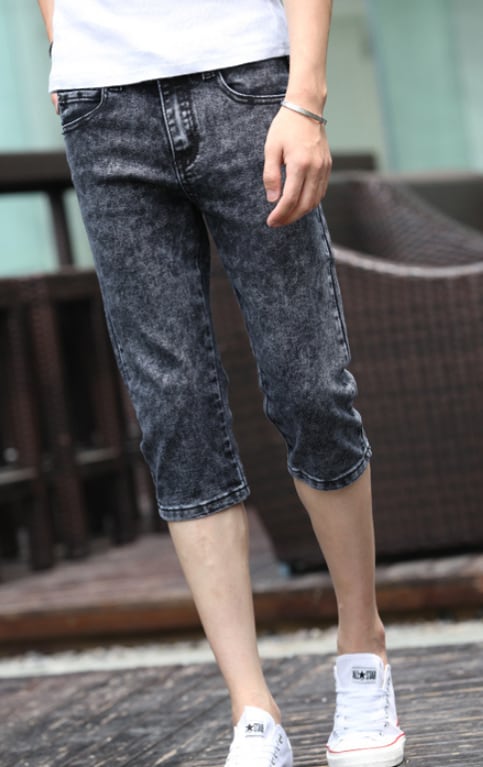 ボトムス パンツ ズボン スリムパンツ ジーンズデニム Gパン ショート 膝下 7分丈 ミディアム丈 スリム タイト 細身 ブルーデニム シンプル カジュアル 大人 上品 無地 春 夏 秋 10代