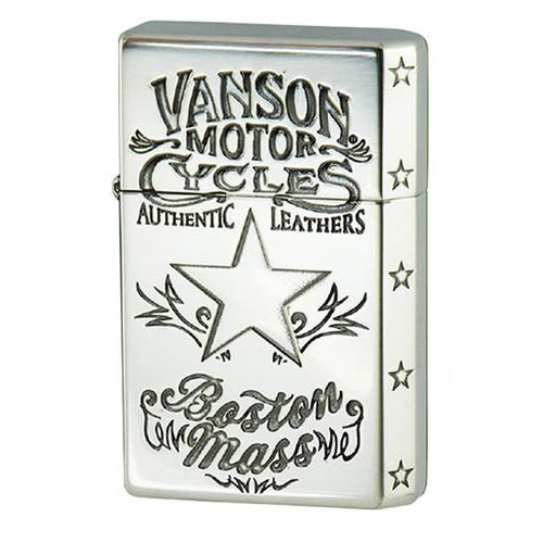 オイルライター vanson×GEAR TOP V-GT-07 スターデザイン シルバー