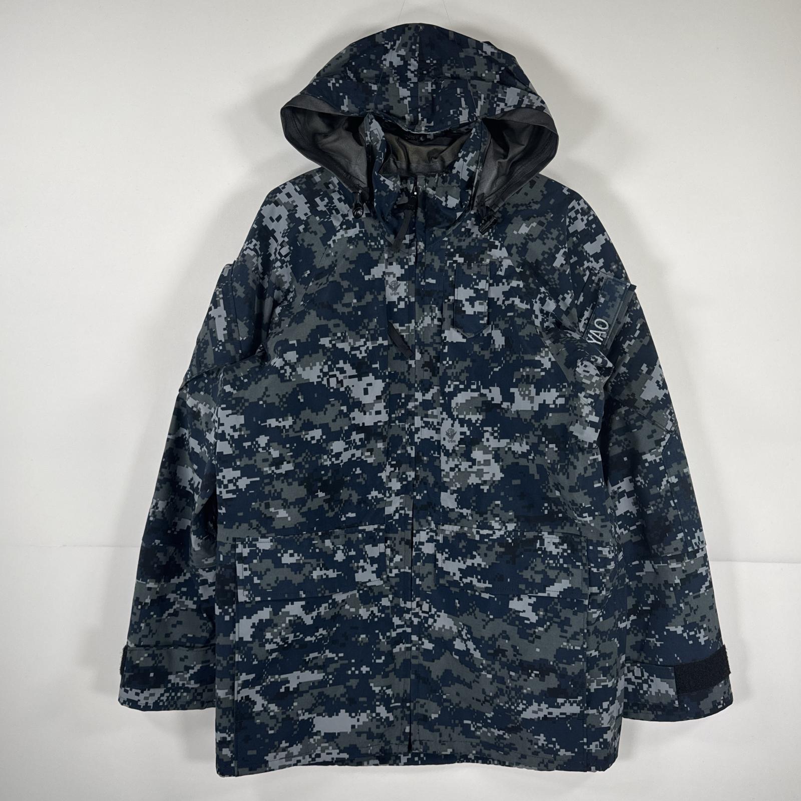 古着 ミリタリージャケット ECWCS GORE-TEX デジカモ ゴアテックスパーカー 米軍 実物 カモフラ Xsmall regular ネイビー メンズ