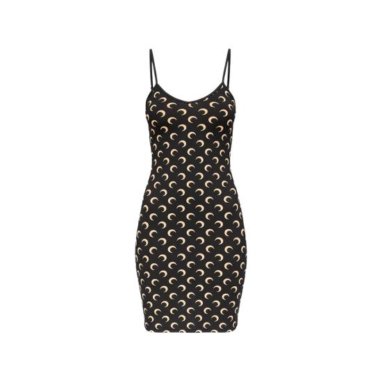 MARINE SERRE Women Dresses WDR485A CJER0001 IT99 BLACK NEUTRALS