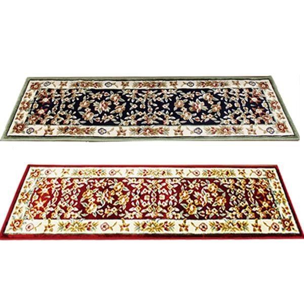 カービングレーヨン上がりかまち用玄関マット　34x120cm　レッド/LT201534RE