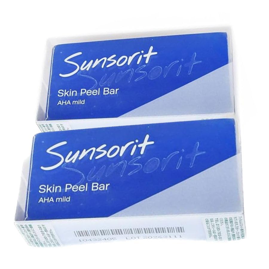 【2個セット】サンソリット スキンピールバー 青 AHAマイルド 135g
