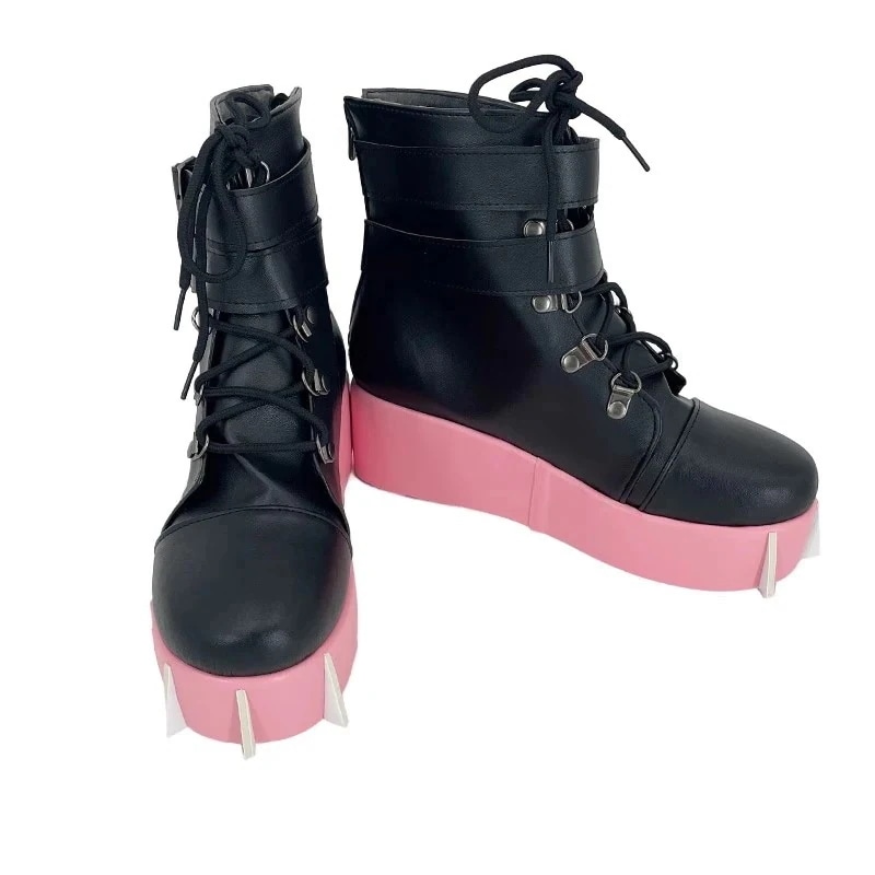 コスプレ靴猫汰つなVtuberブーツ下駄シューズ長靴コスプレクリスマスハロウィン