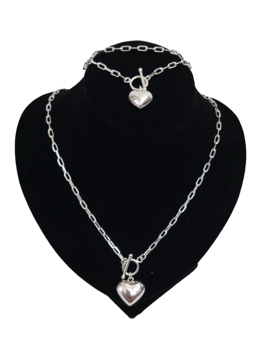 ハートネックレス．ハートブレスレット 10,780円