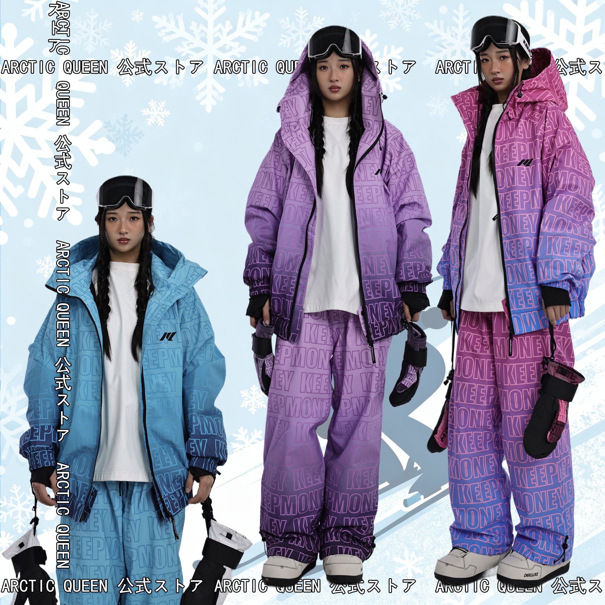 2025-2026NEW 3COLOR 上下セット スノーボードウェア スノーボードパンツ メンズ レディース ジャケット スキーウェア スノーボードウェア