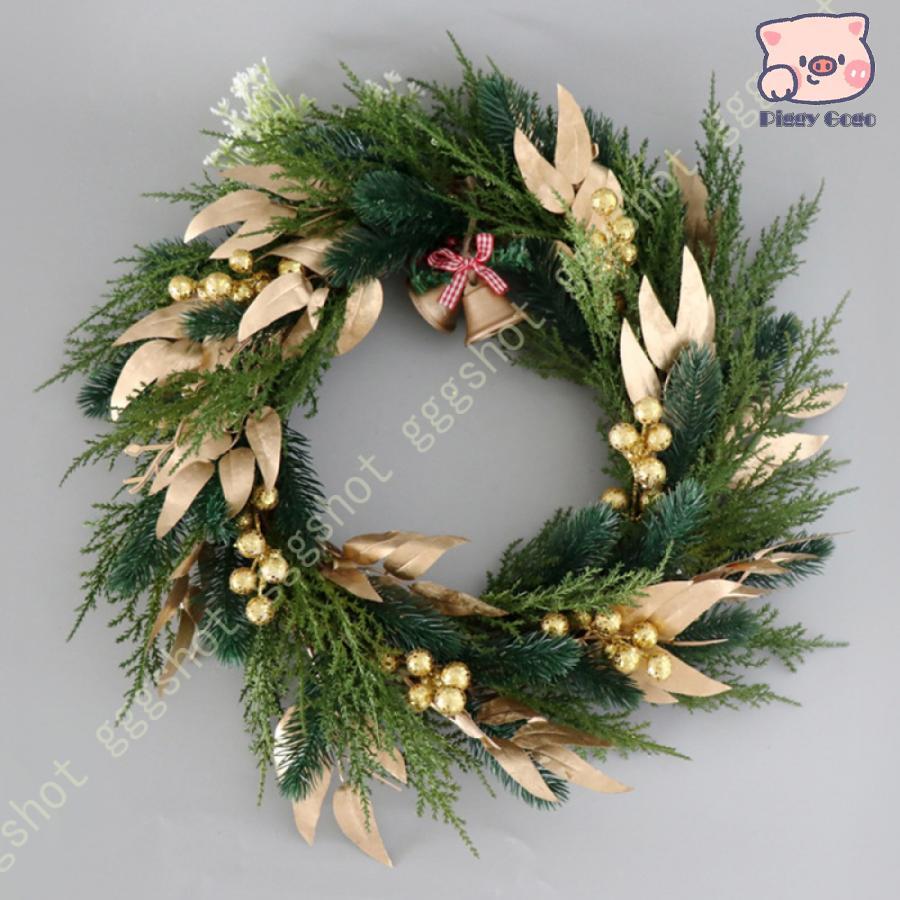 ガーデン装飾籐 パーティー装飾藤 クリスマス用品 クリスマス花輪 玄関リース ガーランド ベル 鈴 飾り クリスマス フラワーリース クリスマスリース