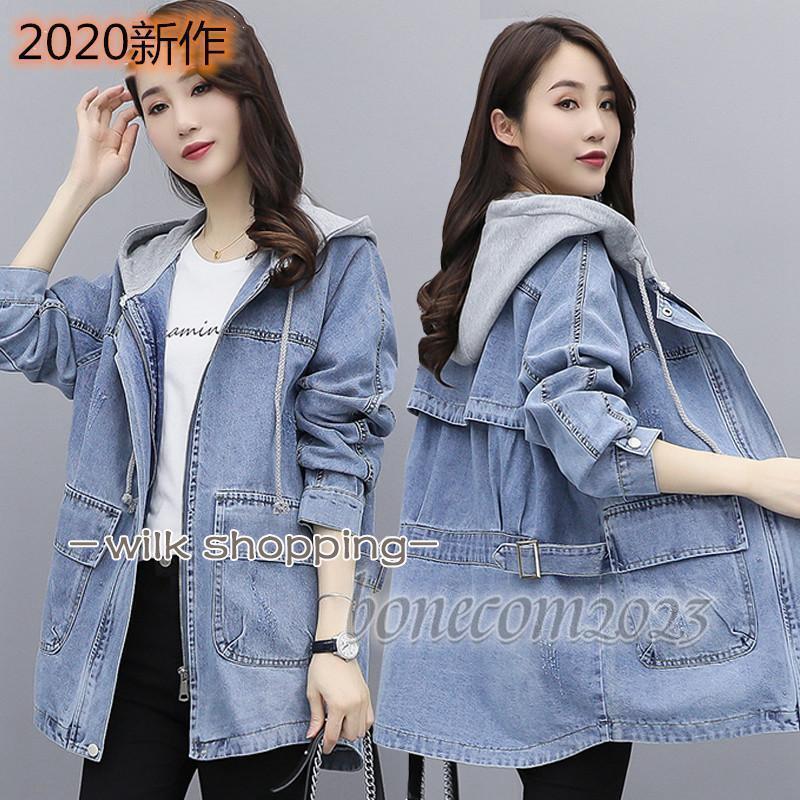 デニムジャケット レディース ロング デニムコート ジージャン 長袖 ゆったり アウター カジュアルジャケット 春秋冬 秋冬新作