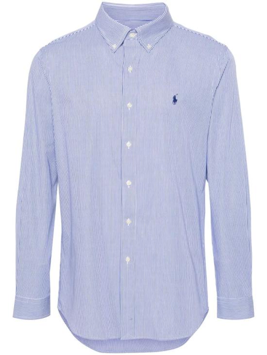 POLO RALPH LAUREN Men Short Shirts 710928255 007 BLUE WHITE