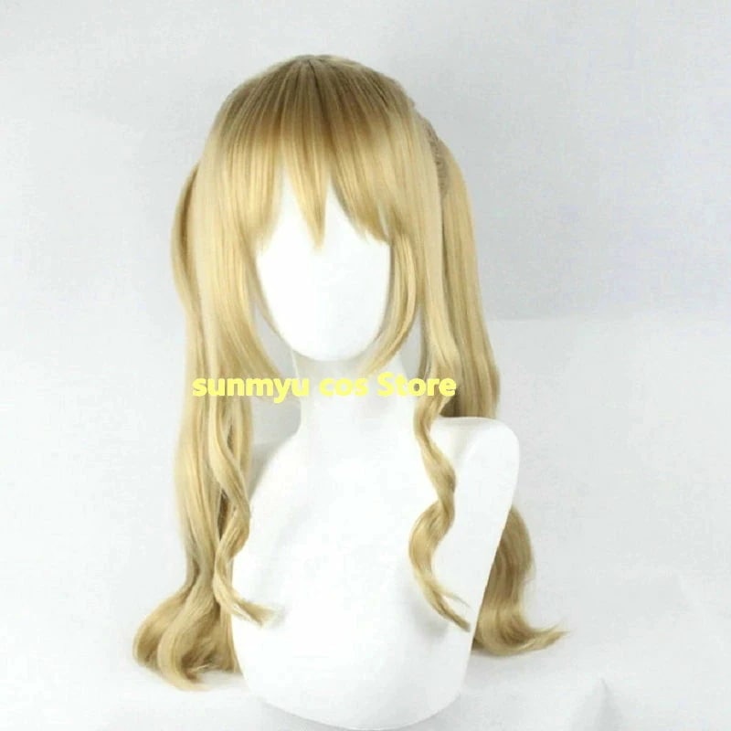 9nine 九條 都 コスプレ道具　金色　ゴールドウィッグ　2つのポニーテール