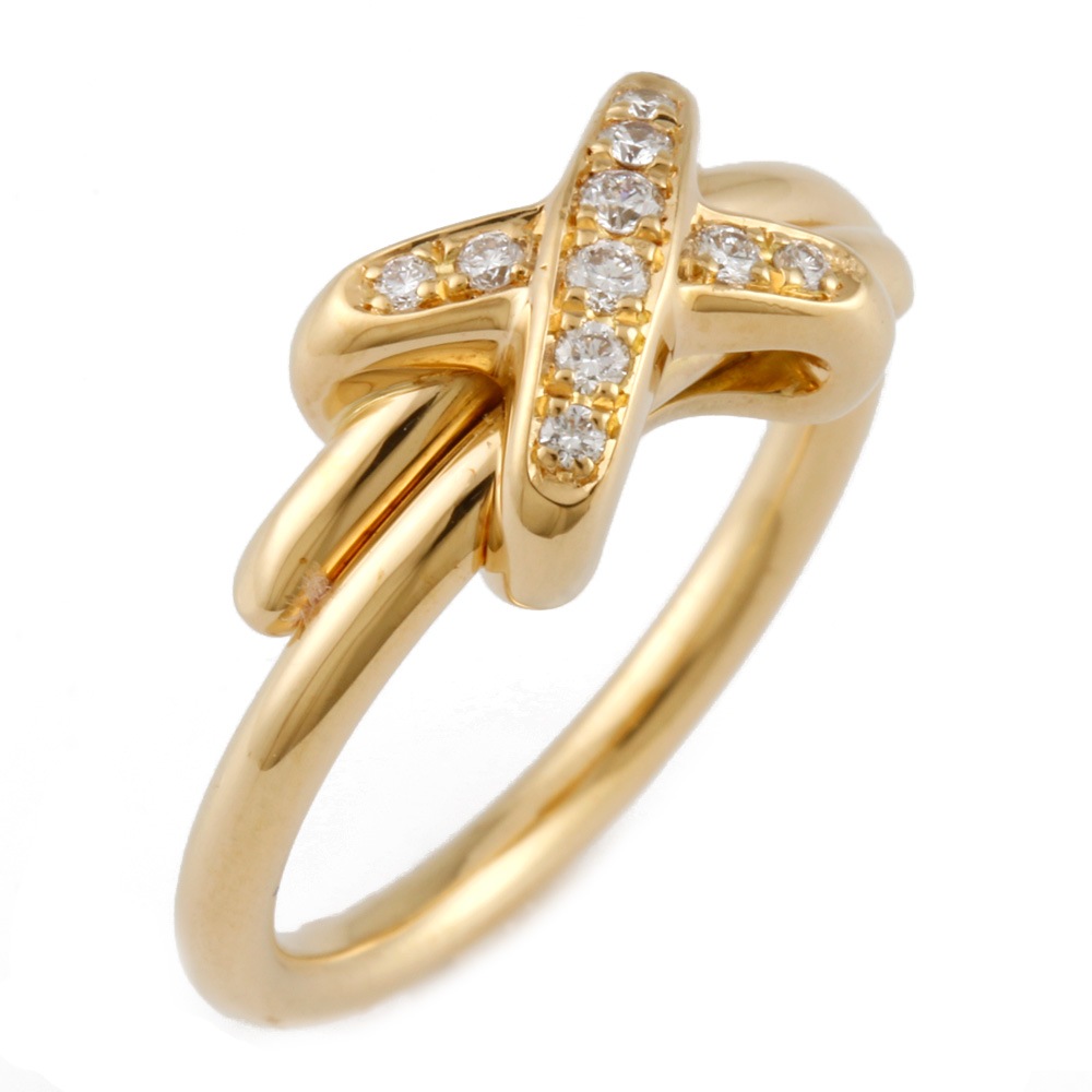【激安大特価！】  リング指輪 #51 リアン ドゥ ジュ クロス Chaumet ショーメ 8.5号 中古 レディース ダイヤモンド：10石 K18ゴールド 18金 指輪
