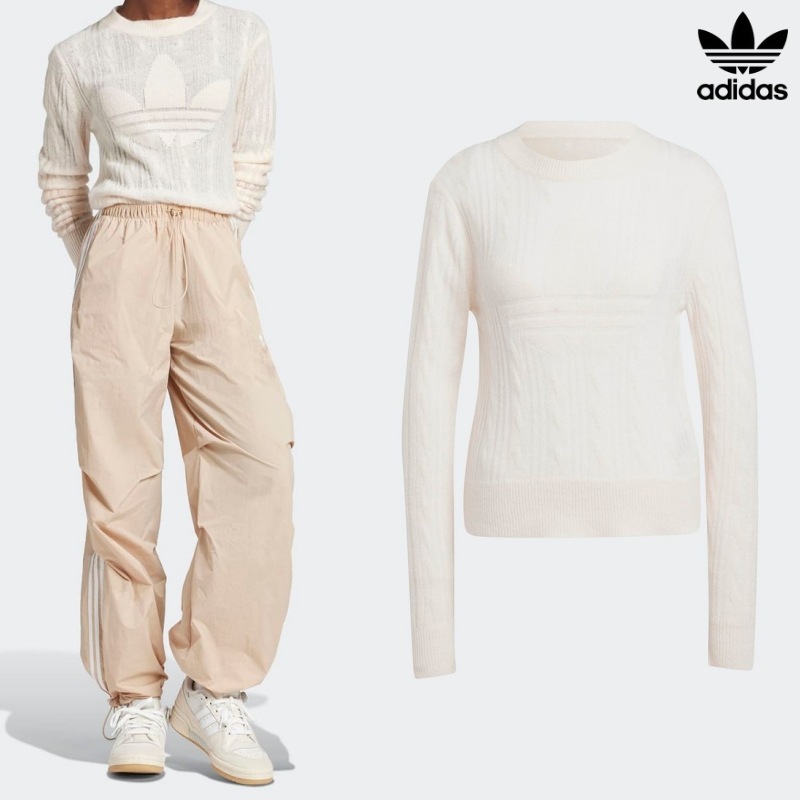 [ADIDAS] アディダス レディース トレフォイル セーター / IVORY