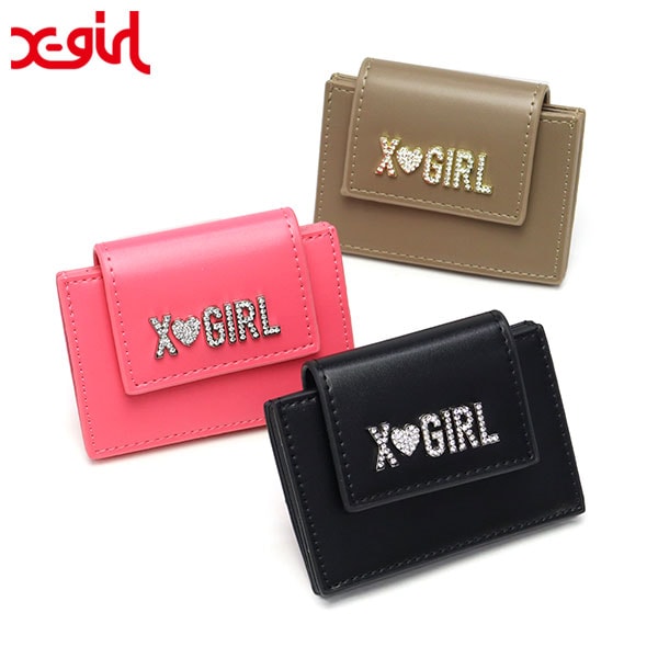 カードケース 薄型 じゃばら レディース スリム パスケース カード入れ ミニ財布 軽量 ICカード 通学 Y2K RHINESTONE LABEL CARD CASE 105252054012