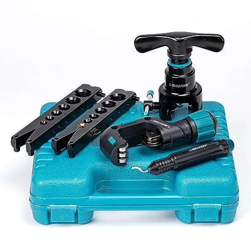 LIBRATON フレアツール 偏芯式フレアリングツール フレア加工ツール エアコン配管工具 φ1/