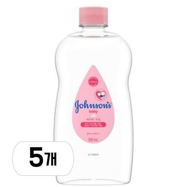 ジョンソンズベビー ベビーオイル 500ml 5本 (贈呈品なくなり次第贈呈終了)