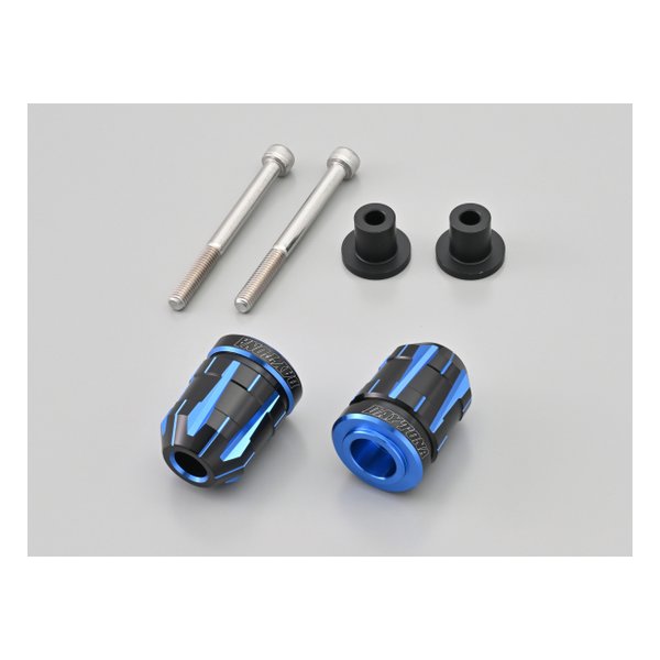 バーエンド カワサキ M6 用 TECHNO ブルー 37583