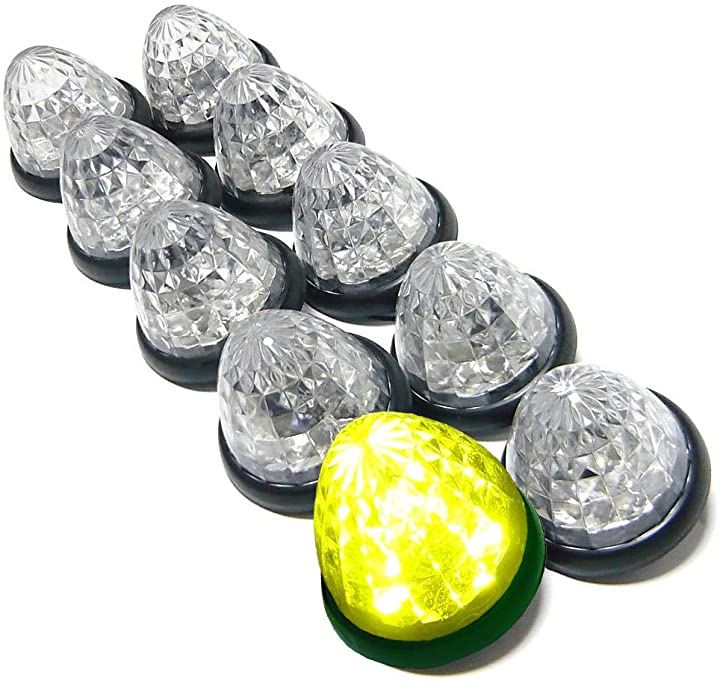 カスタマイズ トラック用 マーカーランプ サイド 16LED 24V用 標識 汎用 10個 セット( レモンイエロー)