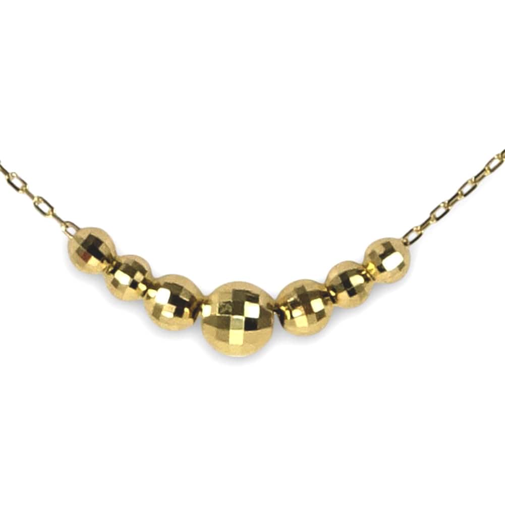 18金ネックレス ミラーボールグラデーションチェーン K18の煌めく眩い光沢！ 24,800円