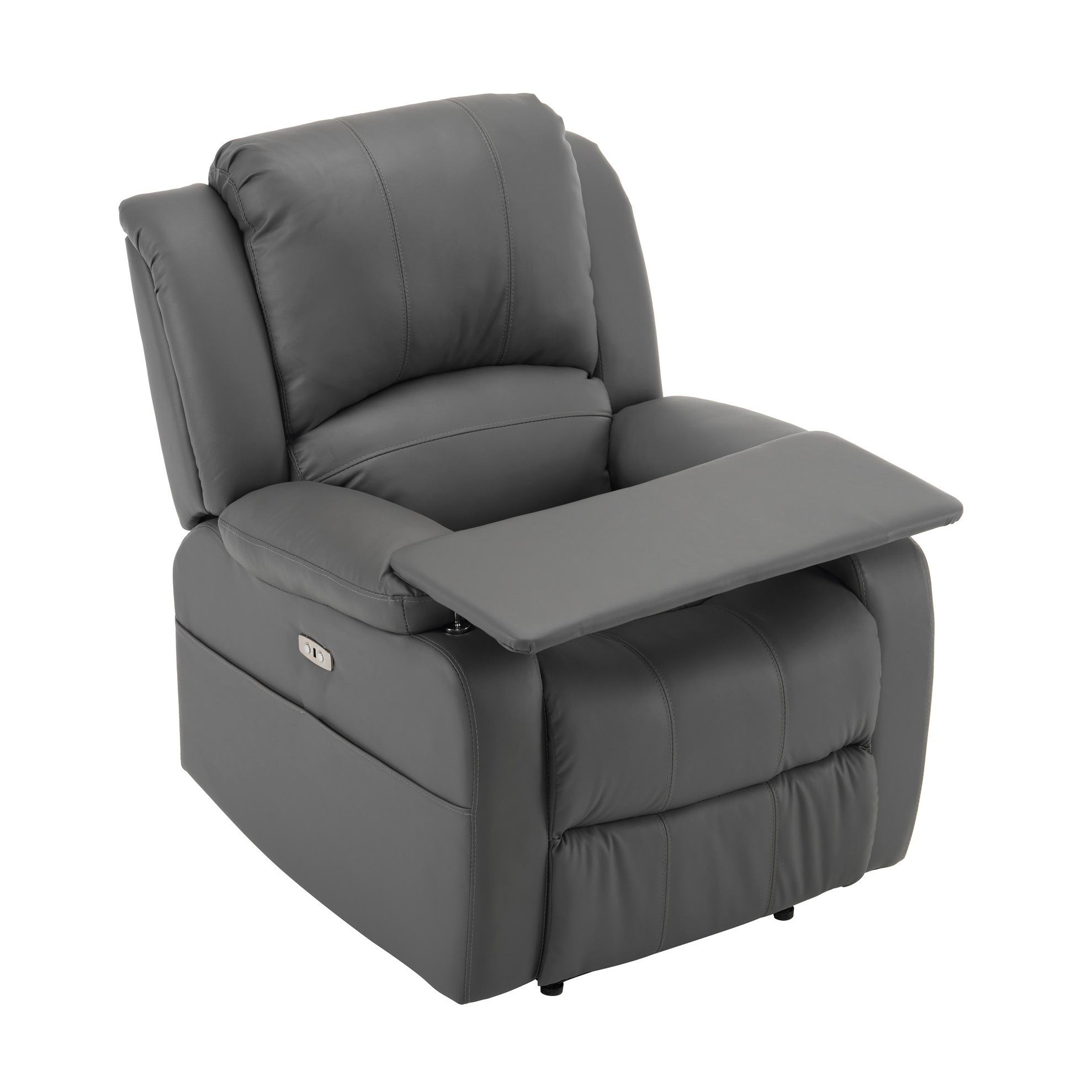 【国内出荷 - 3日配達】リクライニングチェア テーブル付き リクライニングソファ 1人掛け 電動 リクライニング ファブリック オットマン一体型 パーソナルチェアー 電動ソファ 耐圧分散 リクライニ