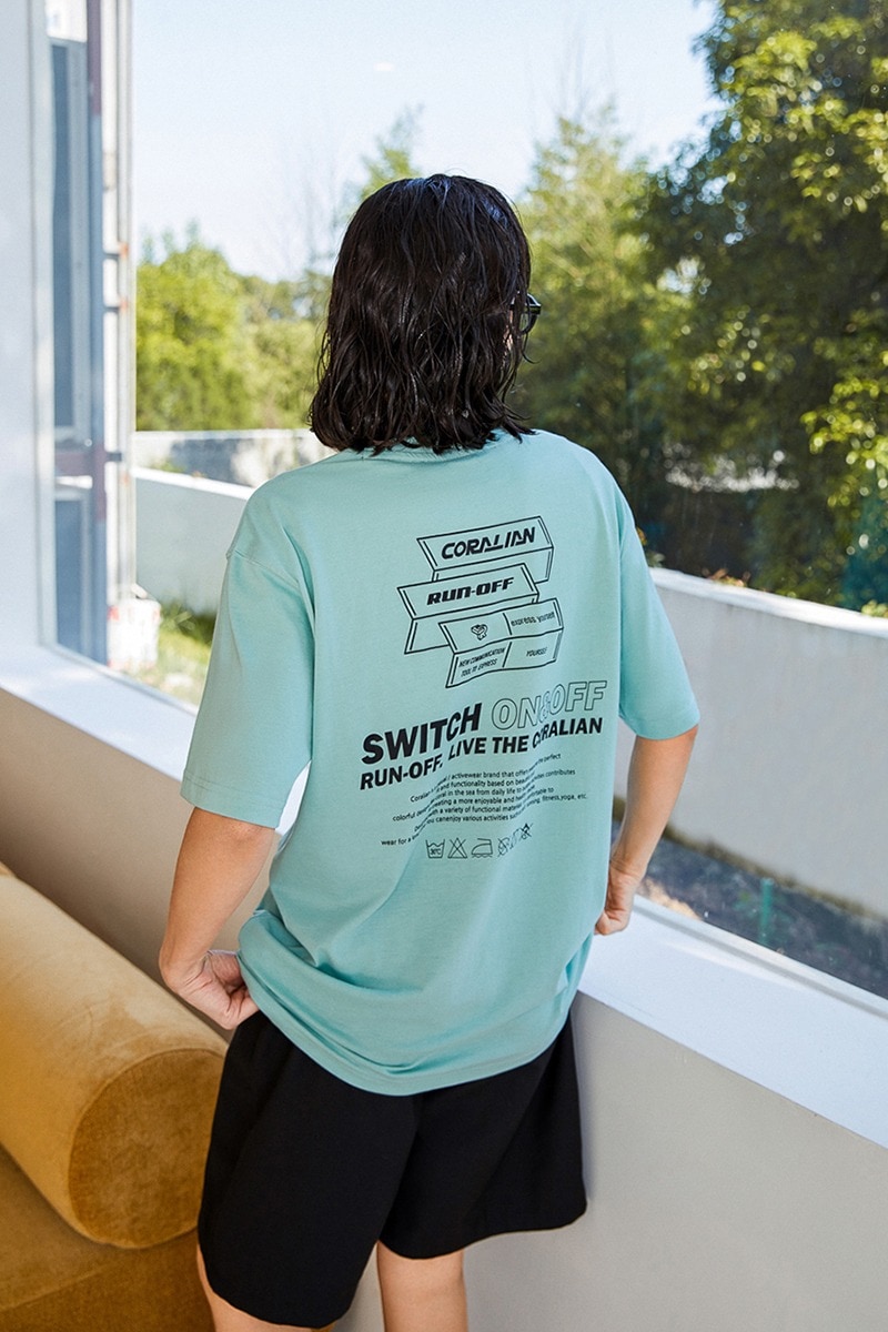 [ランオフ]ピケ 半袖 綿Tシャツ_ミント[CRTC1190]