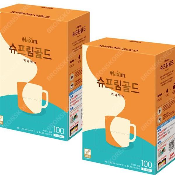 東西 マキシム シュープリームゴールド コーヒー 100TX 2個 使い捨て ミックス コーヒー