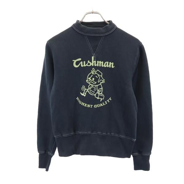 クッシュマン ロゴプリント 長袖 トレーナー S ブラック CUSHMAN 裏起毛 スウェット レディース 5,403円