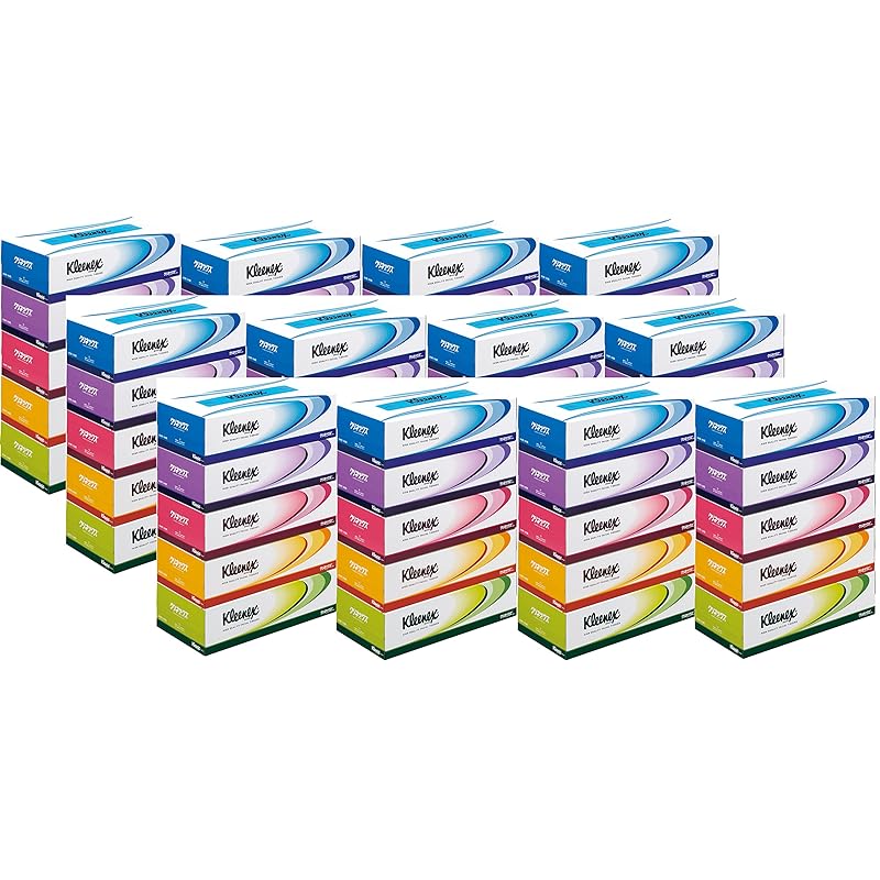 【即納】【ケース販売】 クリネックス ティシュー 5箱パック 360枚(180組) ×12パック