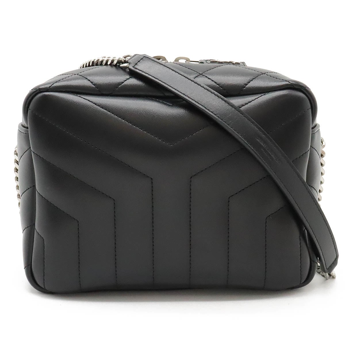 イブサンローラン YSL モノグラム ルル チェーンショルダーバッグ レザー ブラック 黒 574102