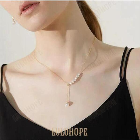 ネックレス レディース 6粒 パール 天然淡水パール お祝い ギフト 母の日 誕生日 記念日 アクセサリー ジュエリー 上品 彼女 ホワイトデーお返し