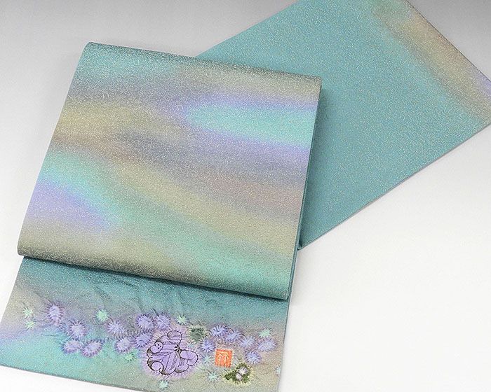 格安店 袋帯 未着用超美品 正絹 久保田一竹 一竹辻が花 一竹工房 