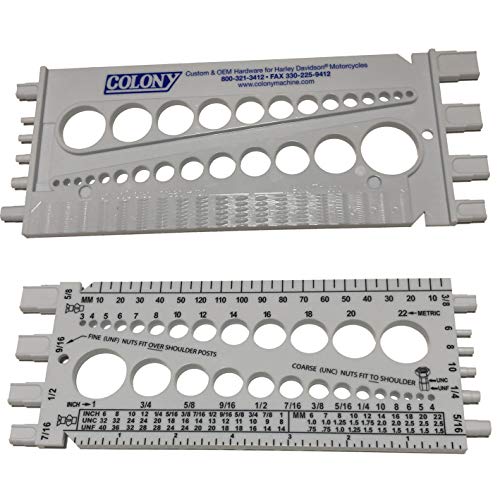 色：White ホワイト Colony コロニー ボルト ネジ コンプリート ピッチゲージ インチ