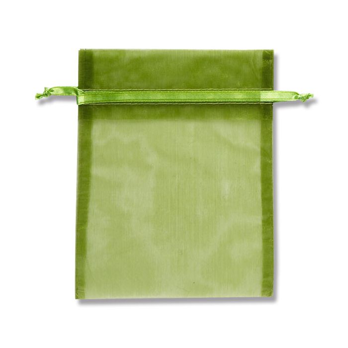 （まとめ買い）シモジマ HEIKO 巾着袋 オーガンジーバッグ 平袋タイプ M オリーブ（OL） 10枚 幅130x高170mm ラッピング用品 008705040 [x3セット]