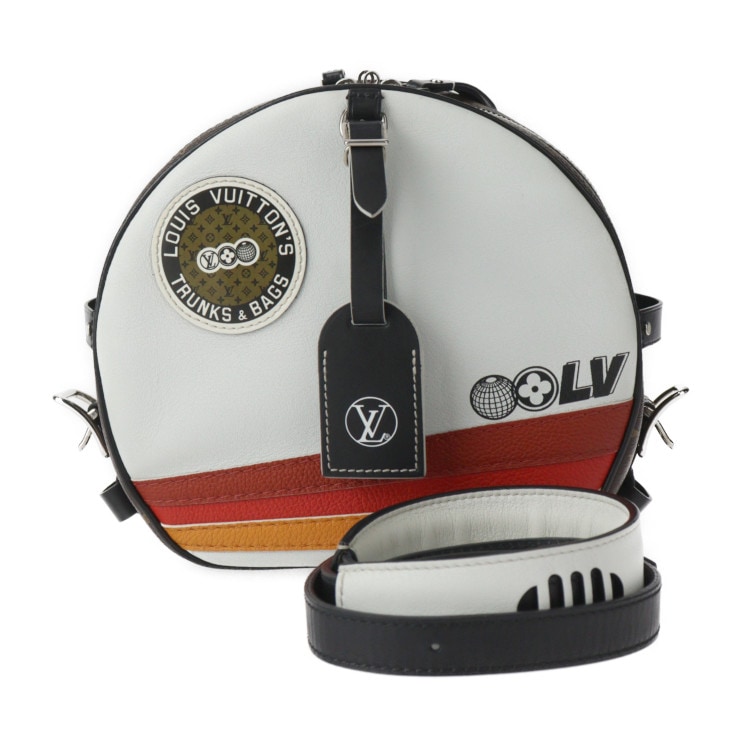 美品 ルイ ヴィトン LVエアライン ボワット シャポー スープル ショルダーバッグ M55653 レザー モノグラ【本物保証】