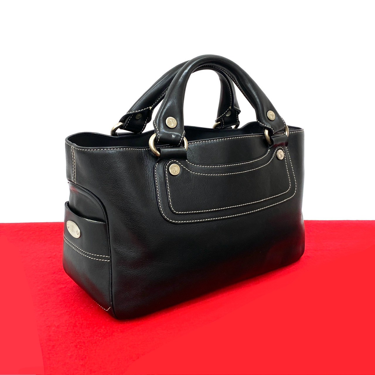 ヴィンテージ ブギーバッグハンドバッグ レザー ブラック 20122 26,845円