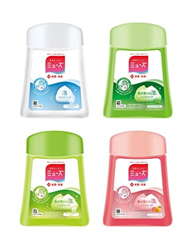 他サイト： MUSE 薬用せっけんミューズ ノータッチ 泡 ハンドソープ ボトル バラエティセット (オリジナル/キッチン/グリーンティー/グレープフルーツ) 250mLx4 各1個合計約1000回分の商品画像