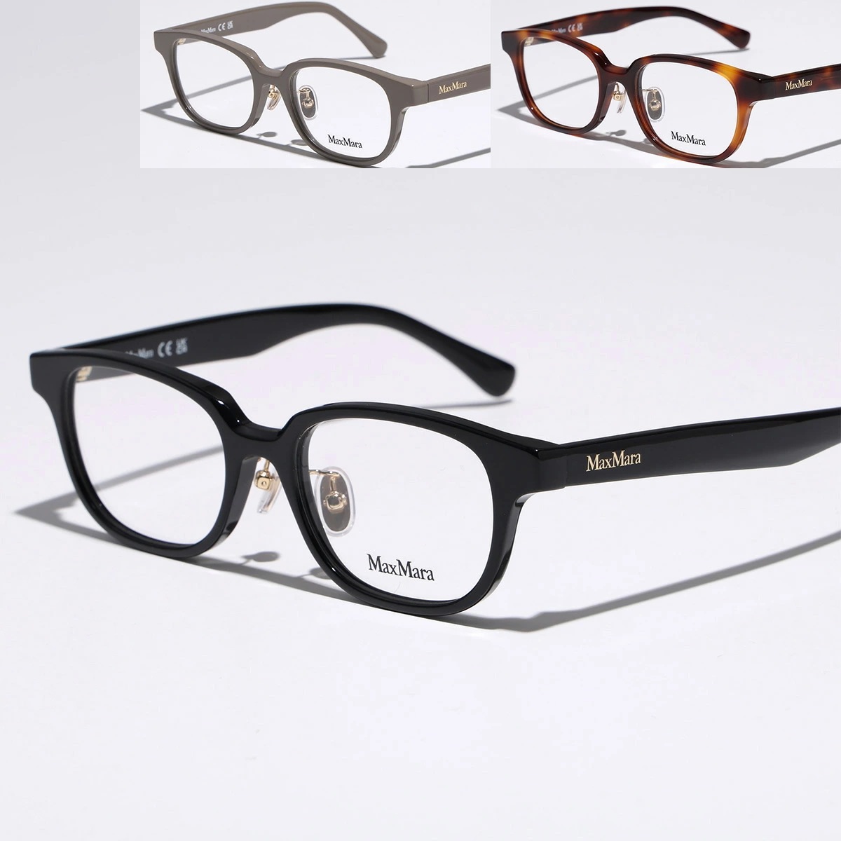 MAX MARA マックスマーラ メガネ MM5200-D レディース ウェリントン型 セルフレーム フルリム クリングスタイプ アジアンフィット【日本企画】カラー3色