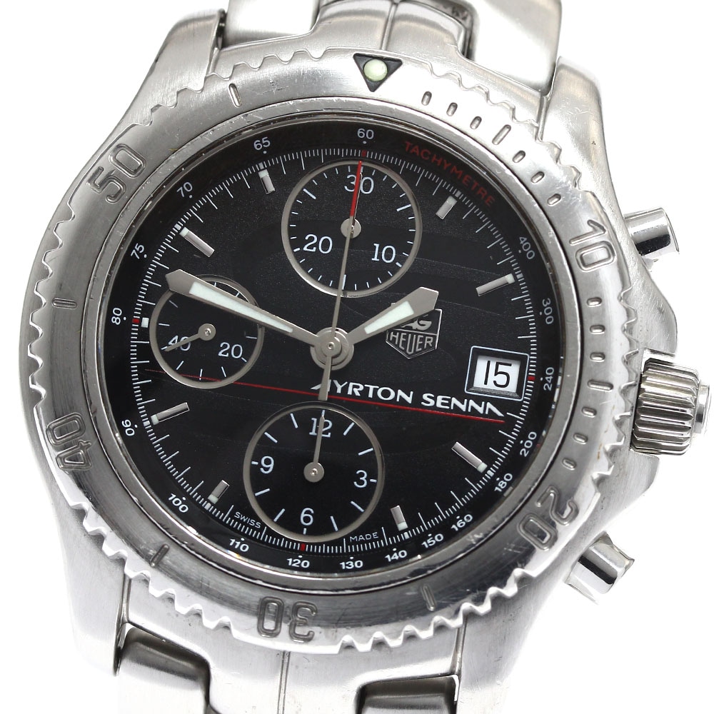 タグホイヤー TAG HEUER CT2114.BA0550 リンク アイルトン・セナ限定モデル 自動巻き メンズ 保証書付き_896317【中古】 107,500円