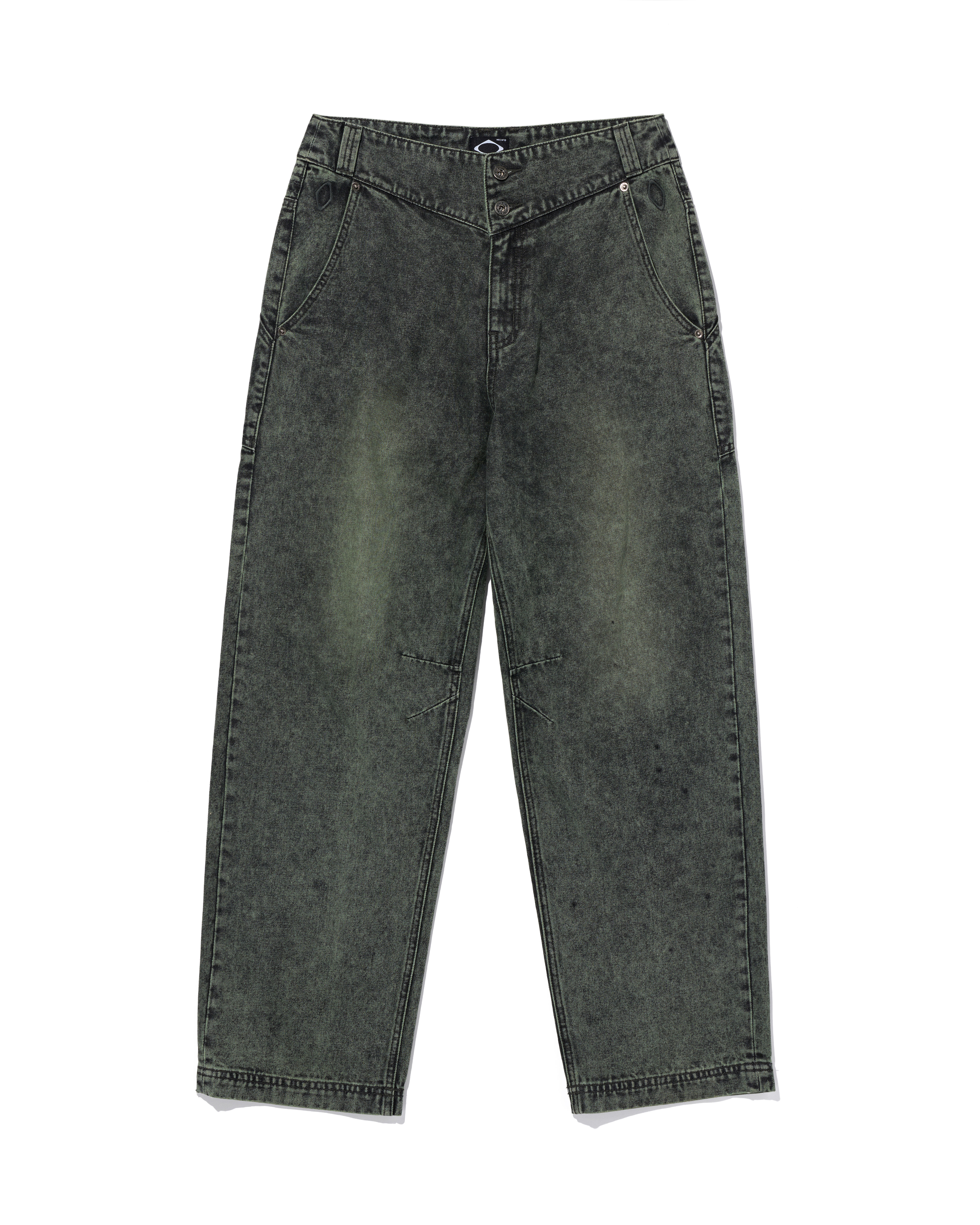 [ミスチーフ]WASHED SLOUCHY JEANS-WASHED BLACK GREEN Qoo10] ミスチーフ 【MISCHIEF】 WASHED SL : レディース服