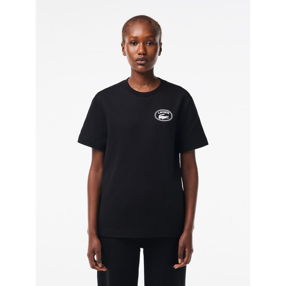 LACOSTE 女性用シグネチャープリントショートスリーブ T シャツ TF0854-54G 031 Q2NTF0854-54G031